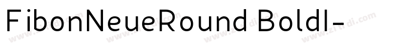 FibonNeueRound BoldI字体转换